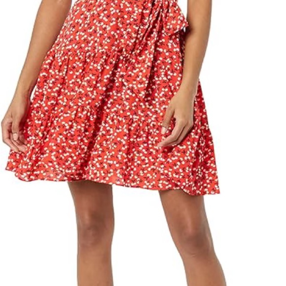Floral Red Dress